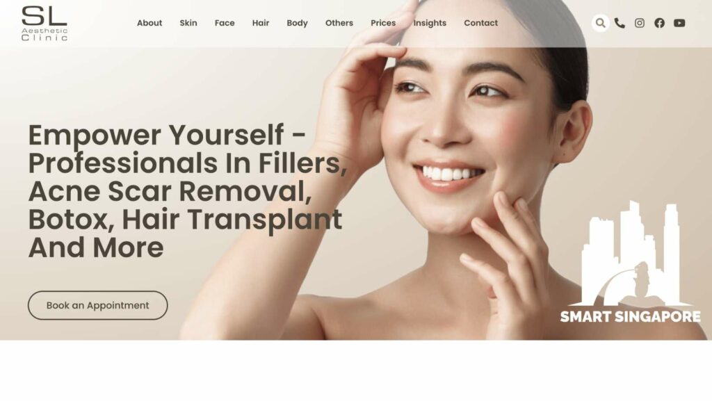 SL Aesthetic Clinic homepage