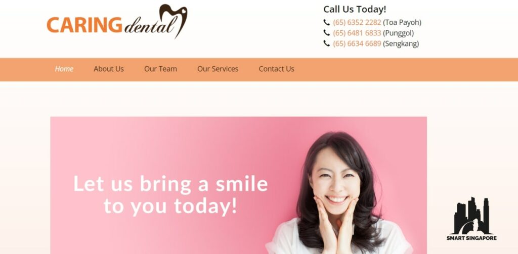 Caring Dental Homepage