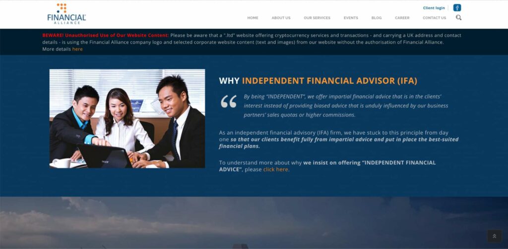 Financial Alliance Homepage