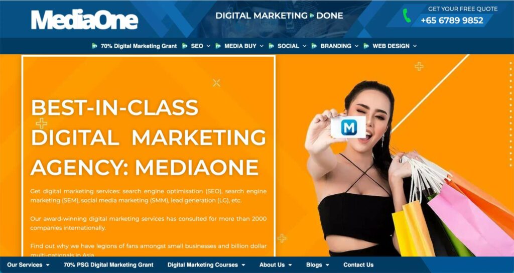 MediaOne Digital Marketing Agency Homepage