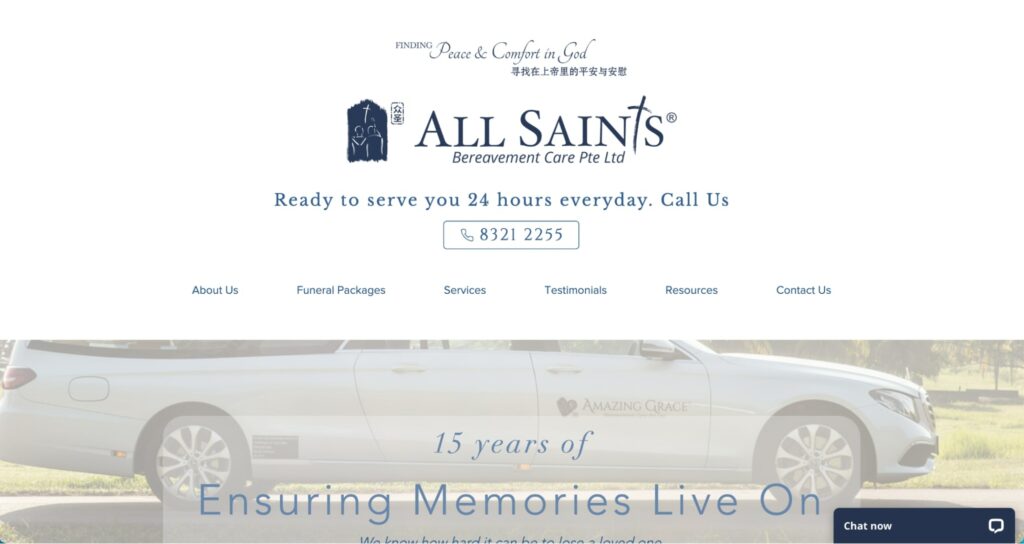 All Saints Bereavement Care Homepage