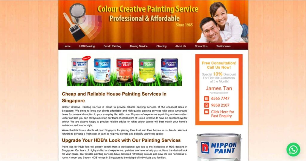 Colour Creative Painting Services Homepage