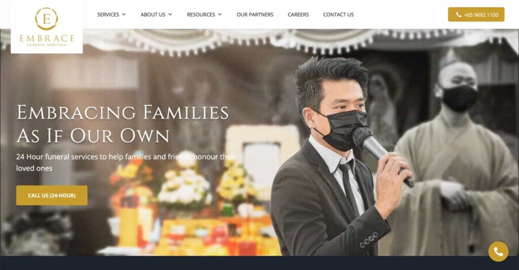 Embrace Funeral Care Homepage