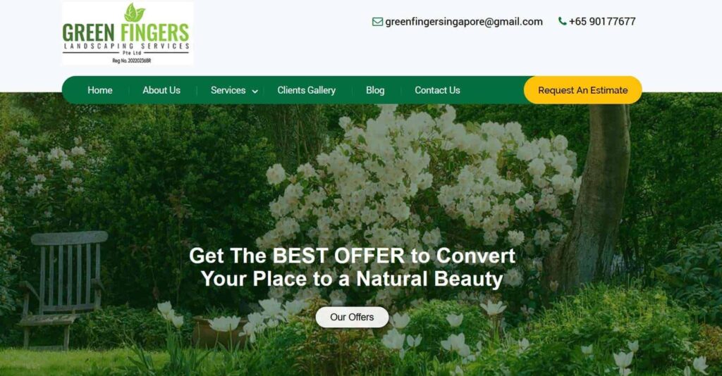 Green Fingers Landscaping Services Homepage