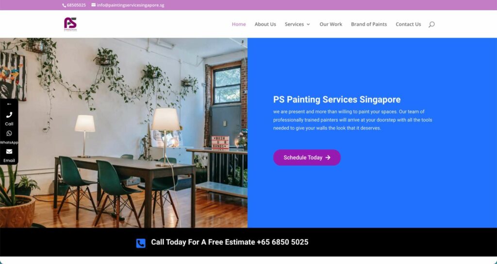 PS Painting Services Homepage