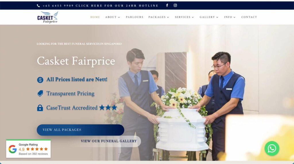 Casket Fairprice Homepage