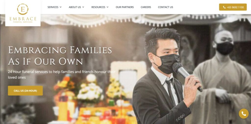 Embrace Funeral Services Homepage