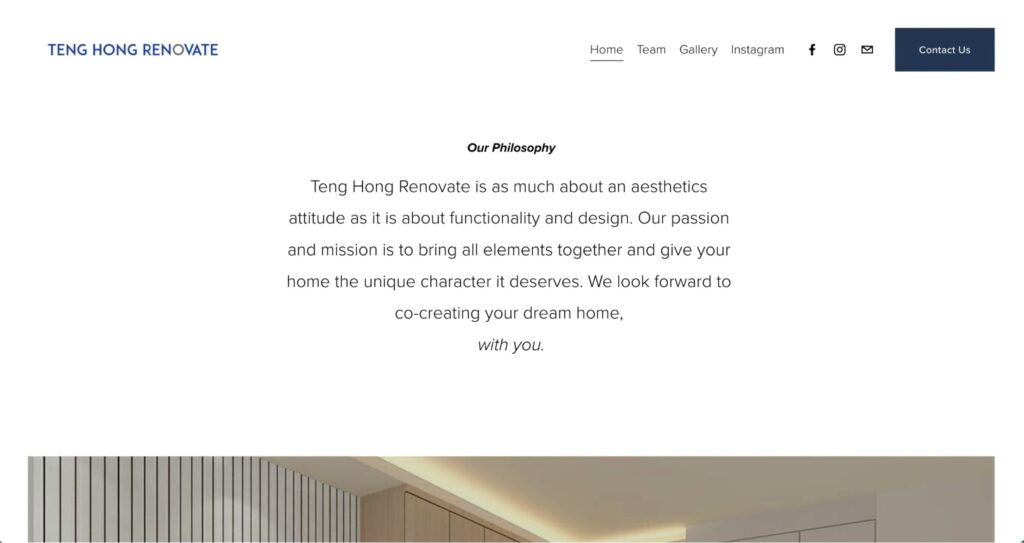 Teng Hong Renovate Homepage