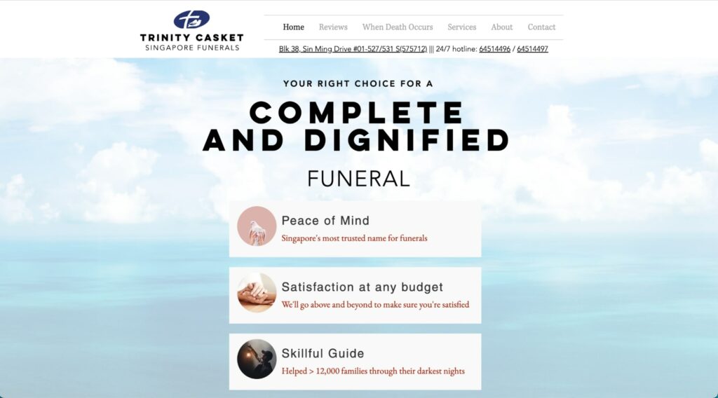 Trinity Casket Homepage