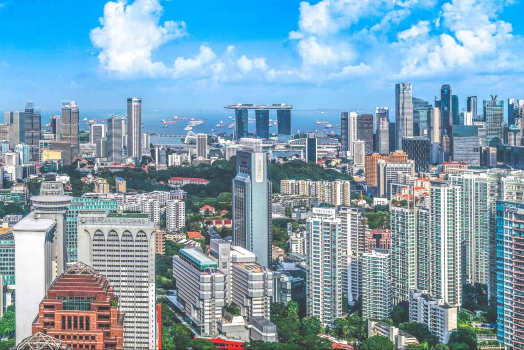 Enjoy looking below from Orchard Central’s rooftop