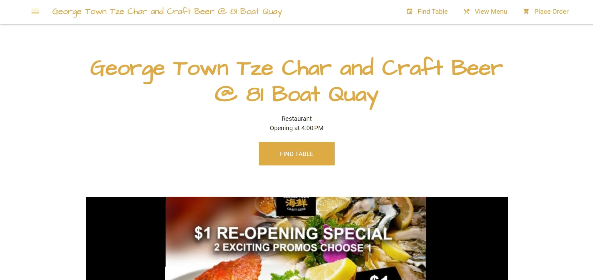 George Town Tze Char and Craft Beer's Homepage